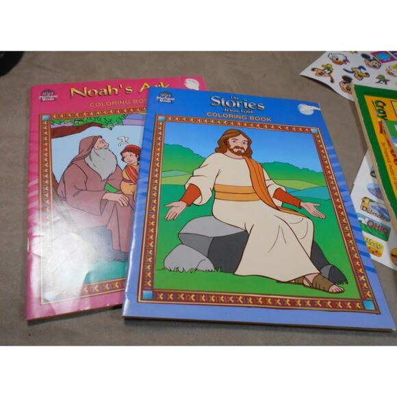 Kids Coloring Book/Drawing Lot: Stickers, Crayons, Coloring Books, Pencil Box - Picture 13 of 16